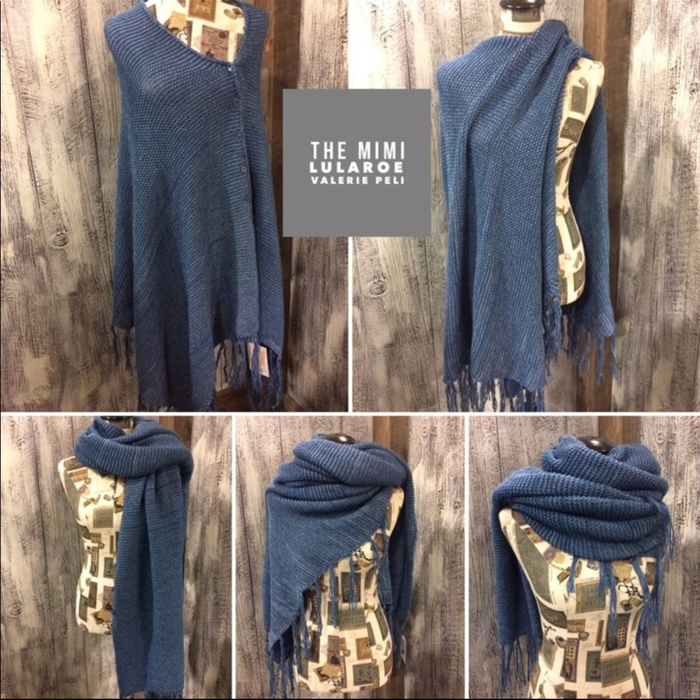 Limited Ed. Lularoe Mimi Shawl! SOLID BLUE